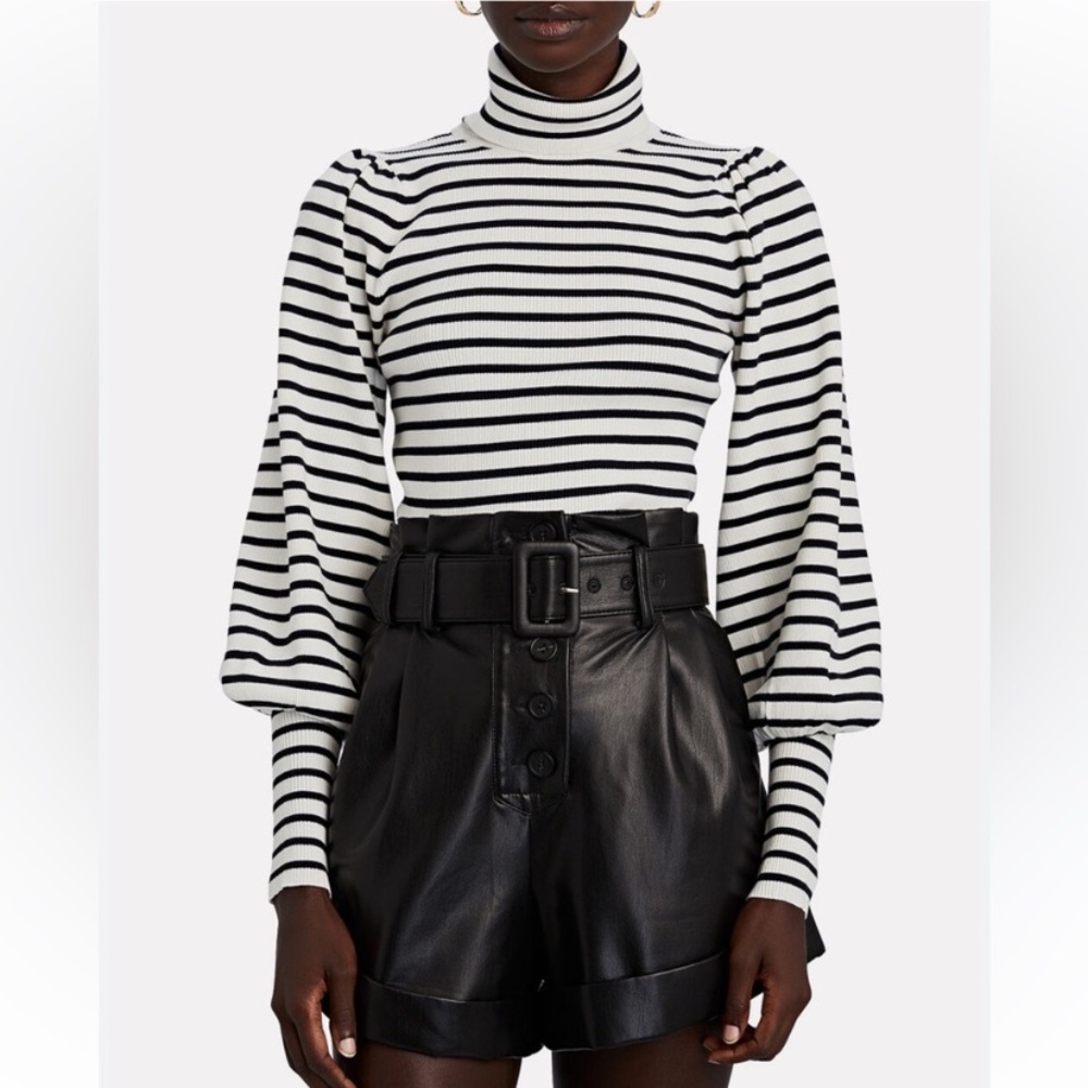 A.L.C Karla striped turtleneck sweater
